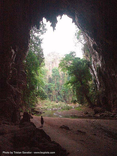 tham lot cave (tham lod) - thailand, cave formations, cave mouth, caving, concretions, landscape, natural cave, river cave, speleothems, spelunking, tham lod, tham lot, underground river