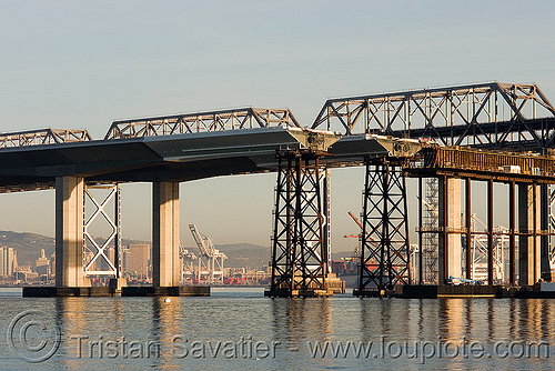 the new san francisco oakland bay bridge - construction (california), bridge construction, bridge pillars, caltrans, ocean, san francisco bay bridge, sea, sf bay