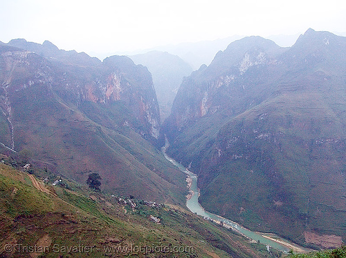 the nho quế river gorge is the site of a hydro electric project - vietnam, gorge, nho que river, nho quế river, v-shaped valley