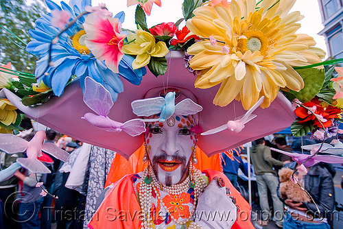 the sisters of perpetual indulgence - nun - easter sunday in san francisco, drag, easter, flowers, makeup, man, nun, sister erotica psychotica