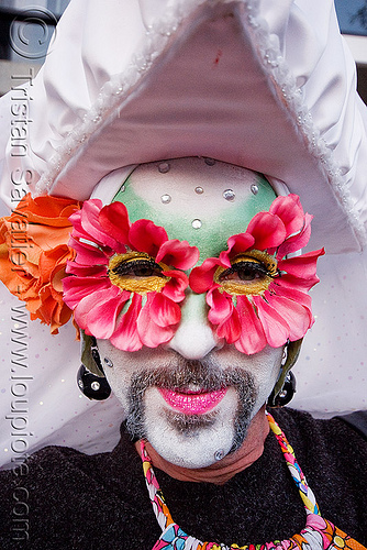 the sisters of perpetual indulgence - nun - easter sunday in san francisco, drag, easter, flowers, makeup, man, nun, sister anita nother-cocktail