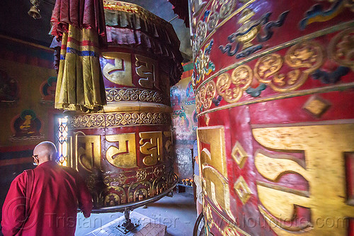 tibetan prayer mills - kathmandu (nepal), buddhism, buddhist monk, kathmandu, man, prayer mills, tibetan