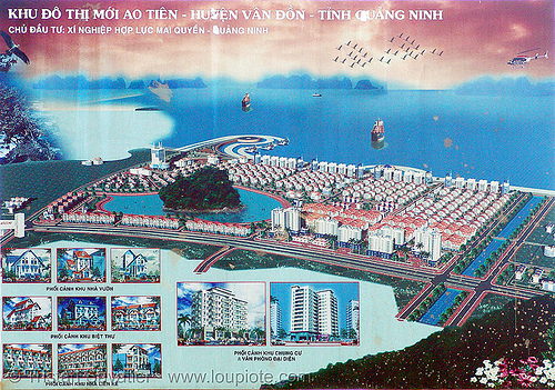 touristic urban development site - vietnam, sign, urban development, urban planning