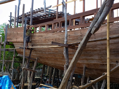 traditional boat construction shipyard on panrangluhu beach, boat construction, hull, panrangluhu beach, pantai panrangluhu, shipyard, wooden boat