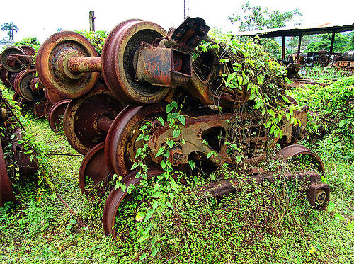 train bogies - train trucks - rusty, atlantic railway, costa rica, puerto limon, railway bogies, rusty, train axles, train bogies, train depot, train trucks, train wheels, train yard, trespassing