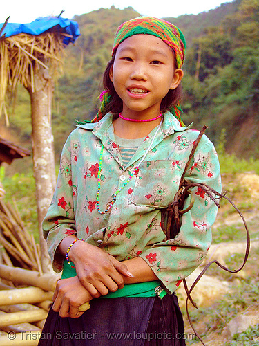 tribe girl - vietnam, child, green hmong, hill tribes, hmong tribe, indigenous, kid