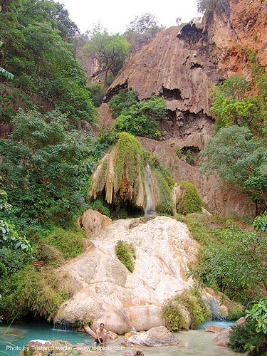 tufa formations - dry waterfall - thailand, concretions, dry waterfall, falls, national park, tufa waterfall