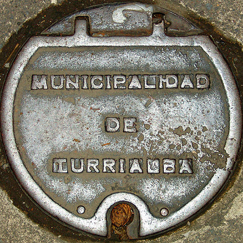 turrialba - metal plate, cast iron, costa rica, metal plate, municipalidad de turrialba