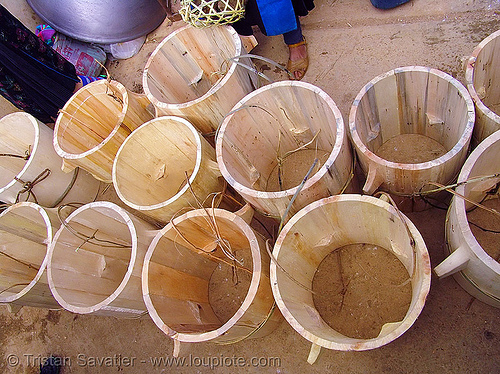 unidentified domestic wooden object used by tribe people - vietnam, hill tribes, indigenous, mèo vạc