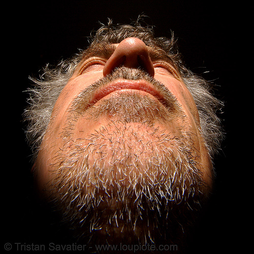 unshaven man - tristan savatier, beard, contrast, low angle, low key, self portrait, selfie, unshaven man