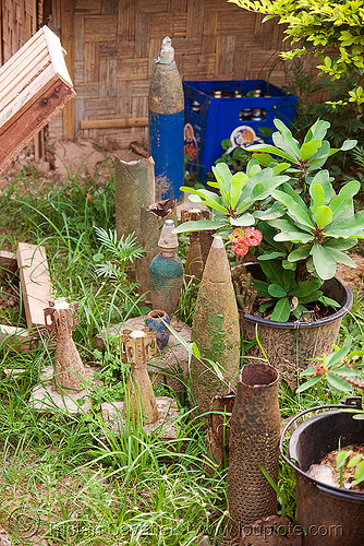 uxo - unexploded ordnance (bombs) - laos, military, nong khiaw, unexploded bombs, unexploded ordnance, uxo, vietnam war