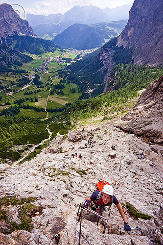 via ferrata tridentina (dolomites) - cliff climbing, alps, cliff, climber, climbing harness, climbing helmet, dolomites, dolomiti, ferrata tridentina, mountain climbing, mountaineer, mountaineering, mountains, rock climbing, vertical, via ferrata brigata tridentina, woman