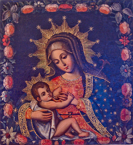 virgin mary breastfeeding baby jesus - nursing madonna, baby, bolivia, casa de la moneda, casa nacional de moneda, child jesus, drops, holy, infant jesus, jesus christ, madonna, mother, nipple, nursing, painting, potosí, sacred art, suckling, virgin mary, woman breastfeeding