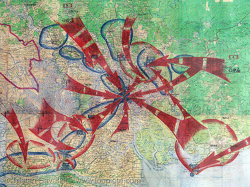 war map - battle of saigon - vietnam war, army museum, hanoi, ho chi minh city, military, red, saigon, vietnam war, war maps