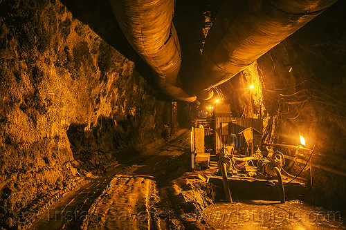 water pumps in tunnel - lanco hydro power project - teesta river - sikkim (india), adit, air ducts, flooded, hydro-electric, pumps, sikkim, teesta, tista, trespassing, tunnel, urbex