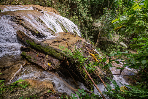 waterfall near latea cave, gua latea, latea cave, tufa waterfall