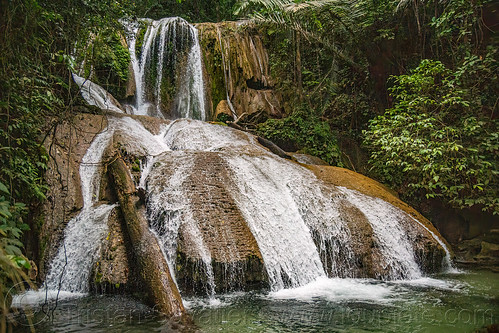 waterfall near latea cave, gua latea, latea cave, tufa waterfall