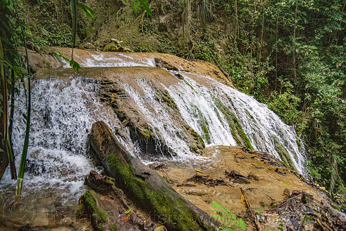 waterfall near latea cave, gua latea, latea cave, tufa waterfall
