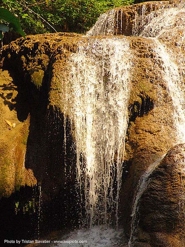 waterfall (thailand), cascade, falls, tufa, waterfall