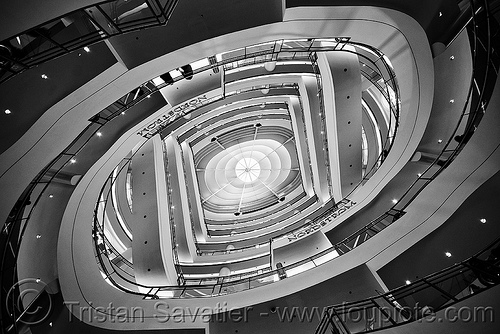 westfield san francisco shopping center - double-helix spiral stairs, architecture, ellipse, elliptical, galaxy, mall, nordstrom, san francisco center, san francisco centre, shopping center, spiral stairs, westfield