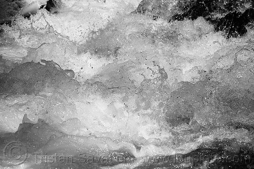 whitewater in mountain creek, closeup, creek, droplets, raging water, river, whitewater, winter, yosemite national park