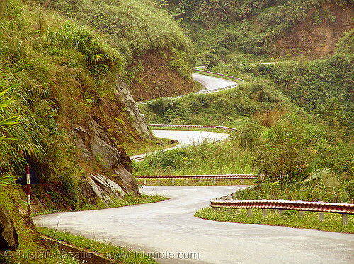 winding road in the mountain (vietnam), curves, mountain road, turns, winding road, zig zag