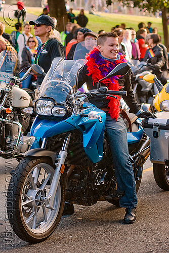 woman on bmw gs 800 motorcycle, bmw, dykes on bikes, gay pride festival, gs 800, motorcycle, parade, rider, riding, woman