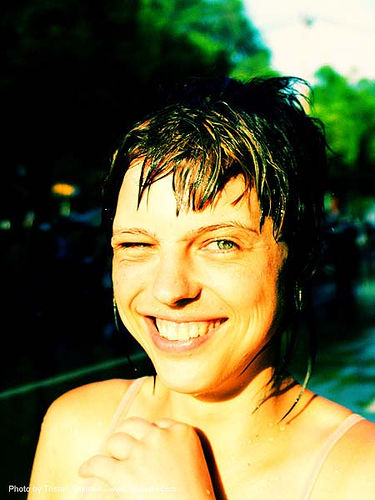 young woman portrait - anke rega, cross-processed, songkran, woman, สงกรานต์