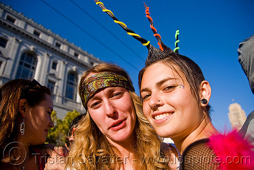 young woman with spiky mohawk, lovevolution, mohawk hair, spiky, women