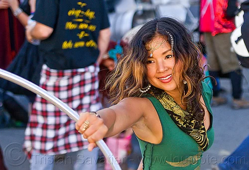 asian girl hooping, asian woman, forehead jewelry, hand, hooper, hooping, hula hoop