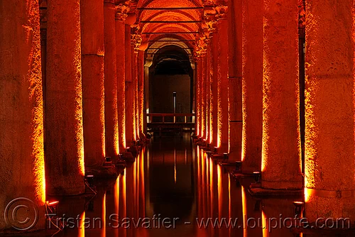 basilica cistern - istanbul (turkey country), basilica cistern, columns, sultanahmet, vaulted, vaults, yerebatan sarayı, yerebatan sarnıcı