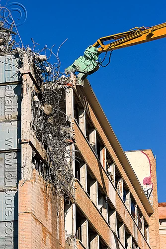 building demolition - caterpillar mp30 concrete pulverizer jaws, abandoned building, abandoned hospital, anthropomorphic, at work, attachment, building demolition, cat 385c, cat mp30, caterpillar 385c, caterpillar excavator, caterpillar mp30, concrete pulverizer, crane, high reach demolition, long reach demolition, presidio hospital, presidio landmark apartments, pulverizer jaws, ultra high demolition, working