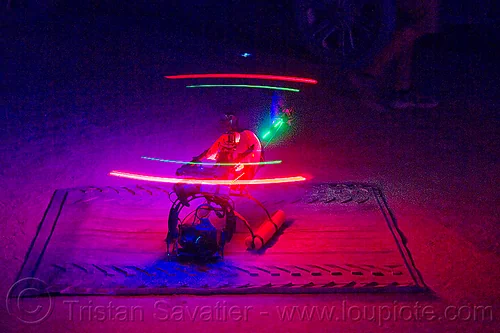burning man - rc heli shooting aerial video - copter kids, burning man at night, copter kids, drone, filming, flying, heli, landing pad, led lights, rc camera, remote controlled camera, remote controlled helicopter, single rotor, uav, unmaned aerial vehicle, video camera