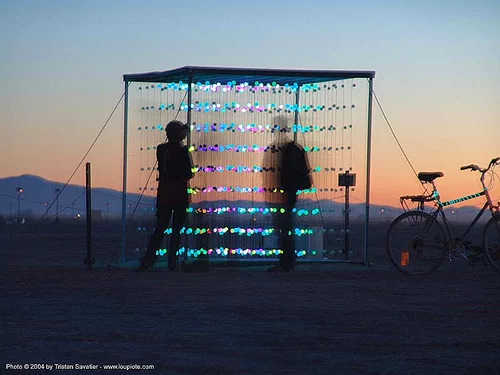 burning man - the cubatron by mark lottor, art installation