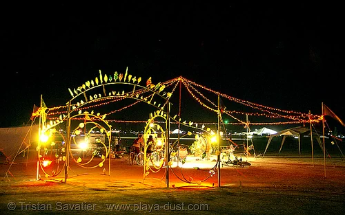 burning man - the green glass man, art installation, blown glass, burning man at night, glass blowers, green glass man