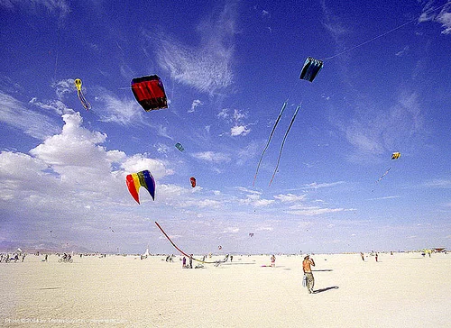 cerf-volants - burning man, department of tethered aviation, flying, kites