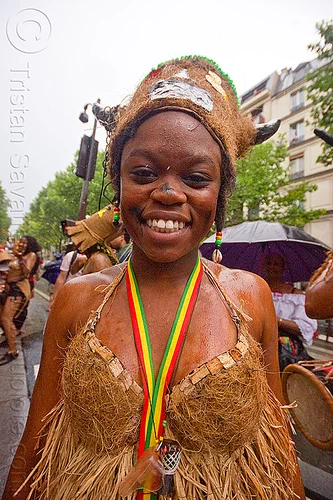 choukaj at the carnaval tropical de paris, bra, caribbean, carnaval tropical, choukaj, costumes, creole, créole, dancing, guadeloupe, hat, indigenous culture, parade, traditional, tribal, west indies, woman