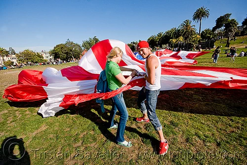 giant american flag - dolores park (san francisco), american flag, giant flag, the flag project, us flag