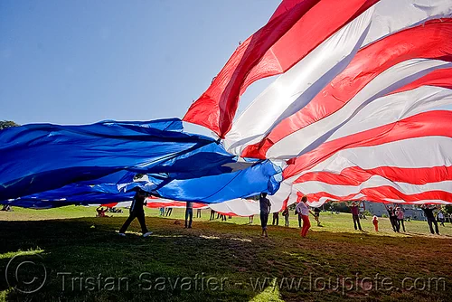 giant american flag - dolores park (san francisco), american flag, giant flag, the flag project, us flag