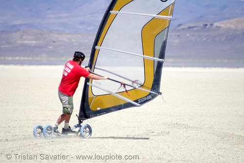 landsailing (black rock desert, nevada), landboard, landsailing, sailing, windsurf, windsurfer, windsurfing