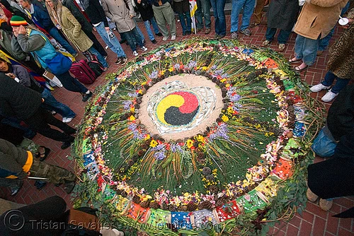 mandala by veronica ramirez - free tibet / anti-china protests (san francisco), anti-china, candle lights for human rights, cia, free tibet, mandala, propaganda, protests, rally, tibetan independence, veronica ramirez