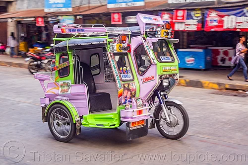 motorized tricycle (philippines), bontoc, colorful, motorcycle, motorized tricycle, sidecar, tricycle philippines