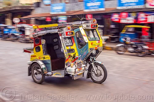 motorized tricycle (philippines), bontoc, colorful, motorcycle, motorized tricycle, sidecar, tricycle philippines