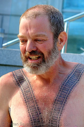 railroad tattoo - daryl, chest tattoo, darryl, full body tattoos, man, rail tracks, railroad switch, railroad tattoo, railroad tracks, railway tracks, skin, tattooed, torso, train tattoo, train tracks, tunnel