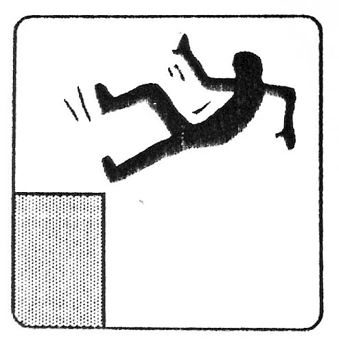 stick-figure falling, danger, fall, falling, hazard, safety sign, stick figure, stick figures in peril