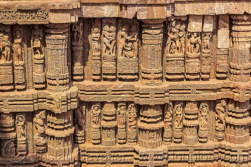 wall with erotic sculptures - konark sun temple (india), erotic sculptures, erotic stone carving, hindu temple, hinduism, konark sun temple, maithuna