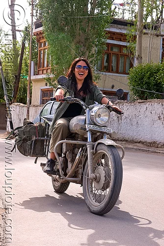 Girl driving royal enfield deals