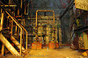 furnace room - abandoned factory (san francisco), derelict, graffiti, metal stairs, rusted pipes, rusty, tie's warehouse, trespassing