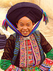 mien yao/dao tribe woman with impressive headwear - vietnam, asian woman, colorful, dao, dzao tribe, gold teeth, hat, headdress, hill tribes, indigenous, mien yao tribe, mèo vạc, vietnam